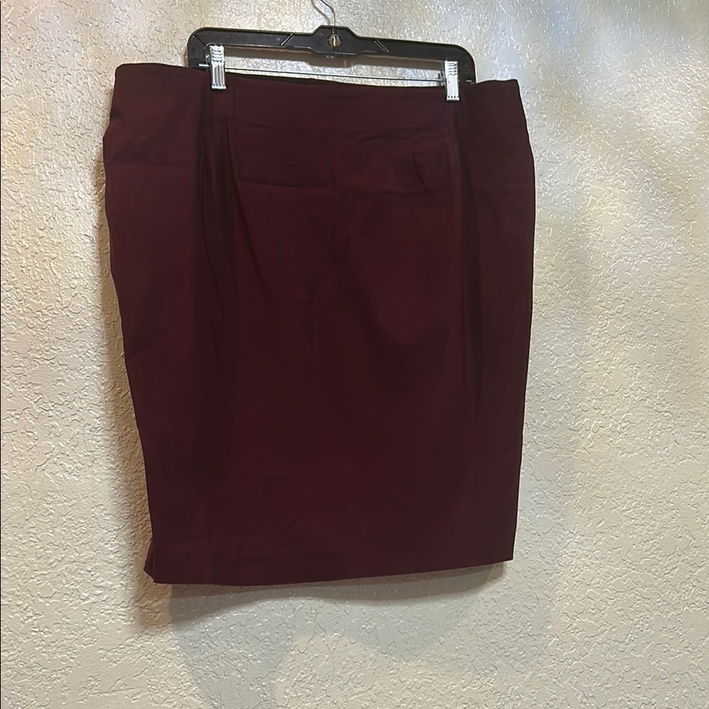 Elle Deep Burgundy Pencil Skirt
